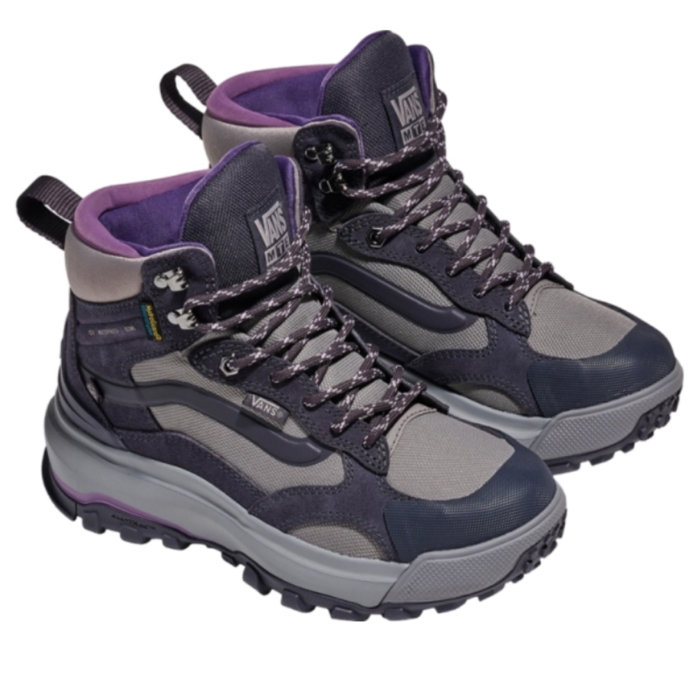 Vans Mte Crestline Waterproof Dark Grey Purple Waterproof Hiking Boots Sneakers